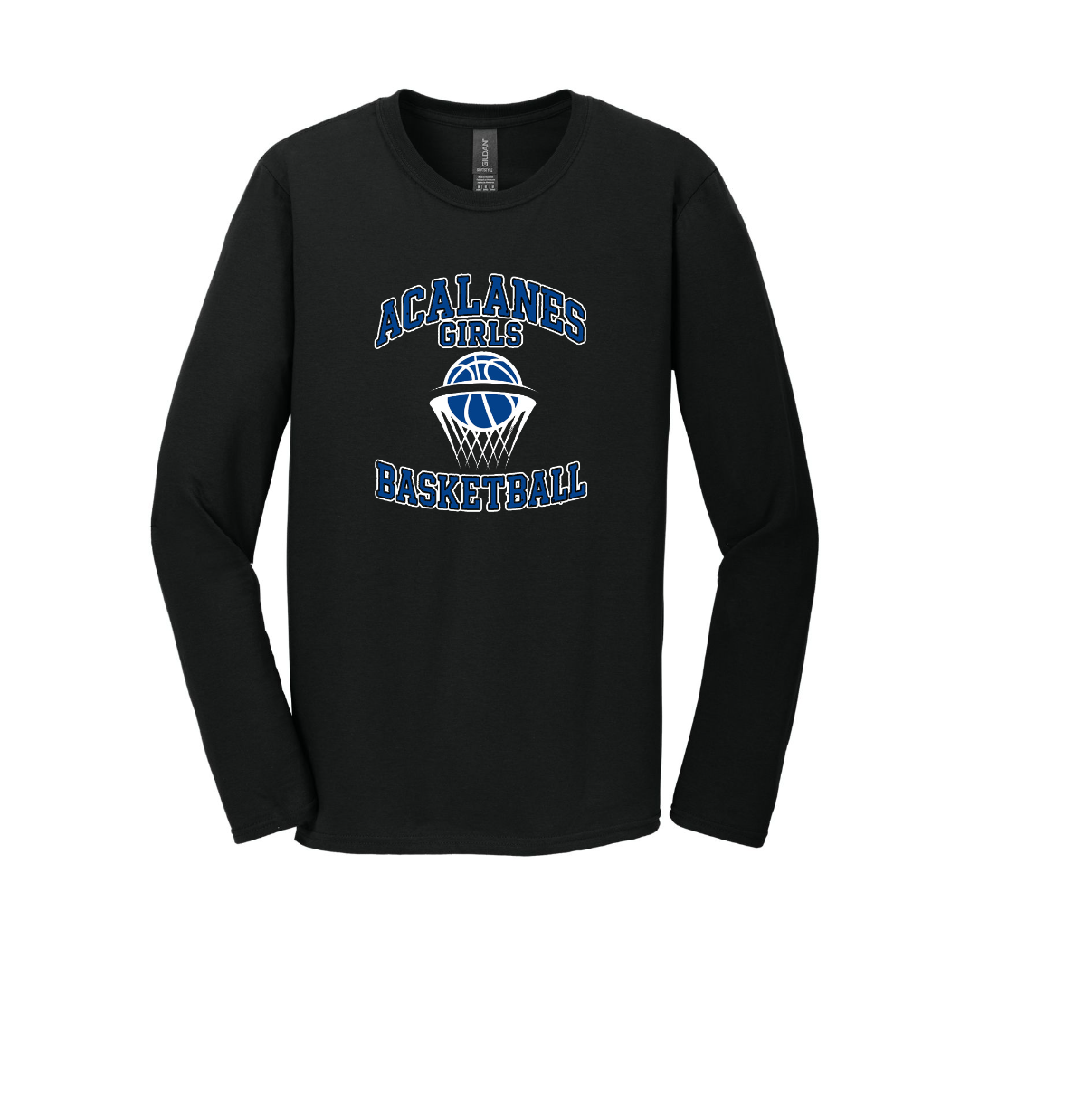 Unisex Acalanes Girls Basketball Long Sleeve Tee-BLACK