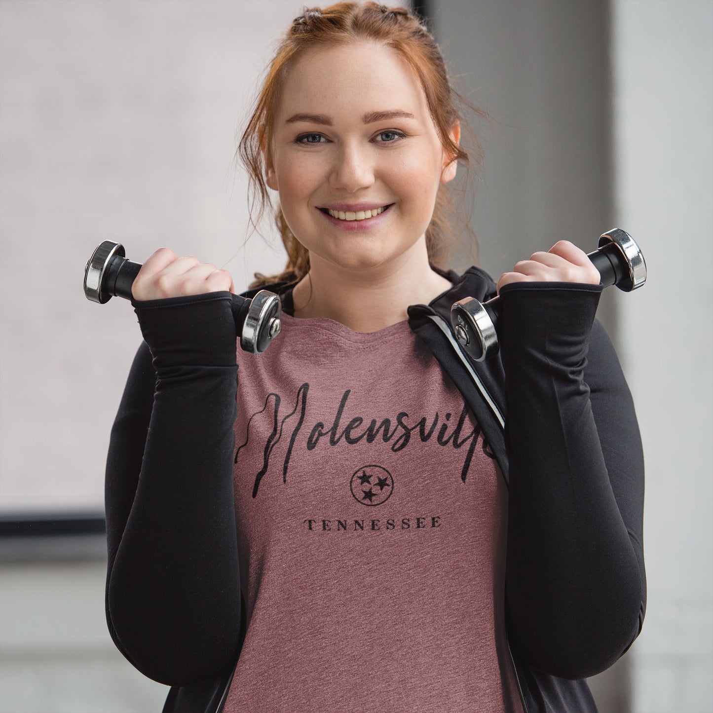 Nolensville TN Unisex Tee (Heathered Mauve) Tee